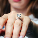 5 Carat Radiant Cut Lab Created Diamond Solitaire Ring
