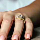 Marquise Cut Moissanite Wedding Set With 2 Bands