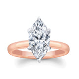 Marquise Lab Diamond Solitaire Engagement Ring