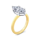 3 Carat Marquise Lab Diamond Solitaire Engagement Ring