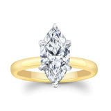 Marquise Lab Diamond Solitaire Engagement Ring