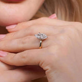 Marquise Lab Diamond Solitaire Engagement Ring