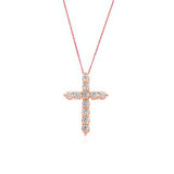 Lab Grown DIamond Cross Pendant Necklace