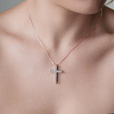 Lab Grown DIamond Cross Pendant Necklace