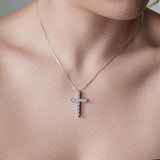Lab Grown DIamond Cross Pendant Necklace