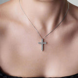 Lab Grown DIamond Cross Pendant Necklace