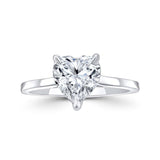 2 Carat Heart Shape Lab Diamond Solitaire Engagement Ring