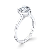 2 Carat Heart Shape Lab Diamond Solitaire Engagement Ring