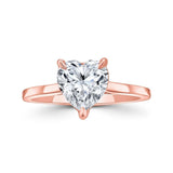 2 Carat Heart Shape Lab Diamond Solitaire Engagement Ring