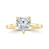 2 Carat Heart Shape Lab Diamond Solitaire Engagement Ring