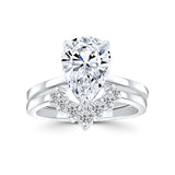 2 Carat Pear Shape Moissanite Bridal Set