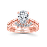 2 Carat Oval Moissanite Bridal Set