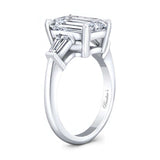 3 Carat Emerald Cut Moissanite Ring