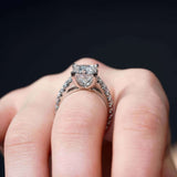 4 Carat Princess Cut Diamond Ring