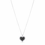Black Diamond Heart Necklace