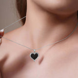 Black Diamond Heart Necklace