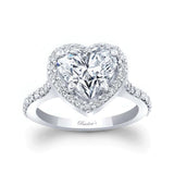 3 Carat Heart Halo Engagement Ring