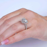3 Carat Heart Halo Engagement Ring