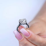 3 Carat Heart Halo Engagement Ring