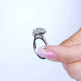 3 Carat Heart Halo Engagement Ring