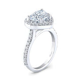 3 Carat Heart Halo Engagement Ring