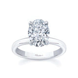 2 Carat Oval Lab Diamond Solitaire Engagement Ring