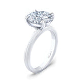2 Carat Oval Lab Diamond Solitaire Engagement Ring