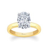 2 Carat Oval Lab Diamond Solitaire Engagement Ring