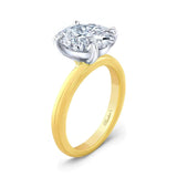 2 Carat Oval Lab Diamond Solitaire Engagement Ring