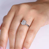 Elongated Cushion Lab Grown Diamond Solitaire Ring