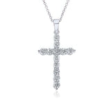 3 Carat Lab Grown Diamond Cross In Necklace