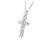3 Carat Lab Grown Diamond Cross In Necklace