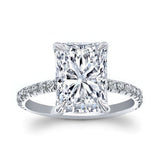 4 Carat Radiant Cut Moissanite Ring