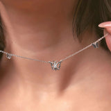 Lab Diamond Butterfly Necklace