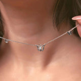 Lab Diamond Butterfly Necklace