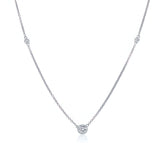 Bezel Set Lab Diamond Necklace