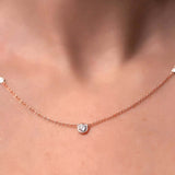 Bezel Set Lab Diamond Necklace