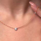Bezel Set Lab Diamond Necklace