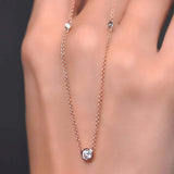 Bezel Set Lab Diamond Necklace