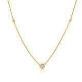 Bezel Set Lab Diamond Necklace