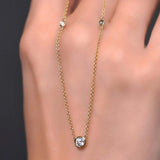 Bezel Set Lab Diamond Necklace