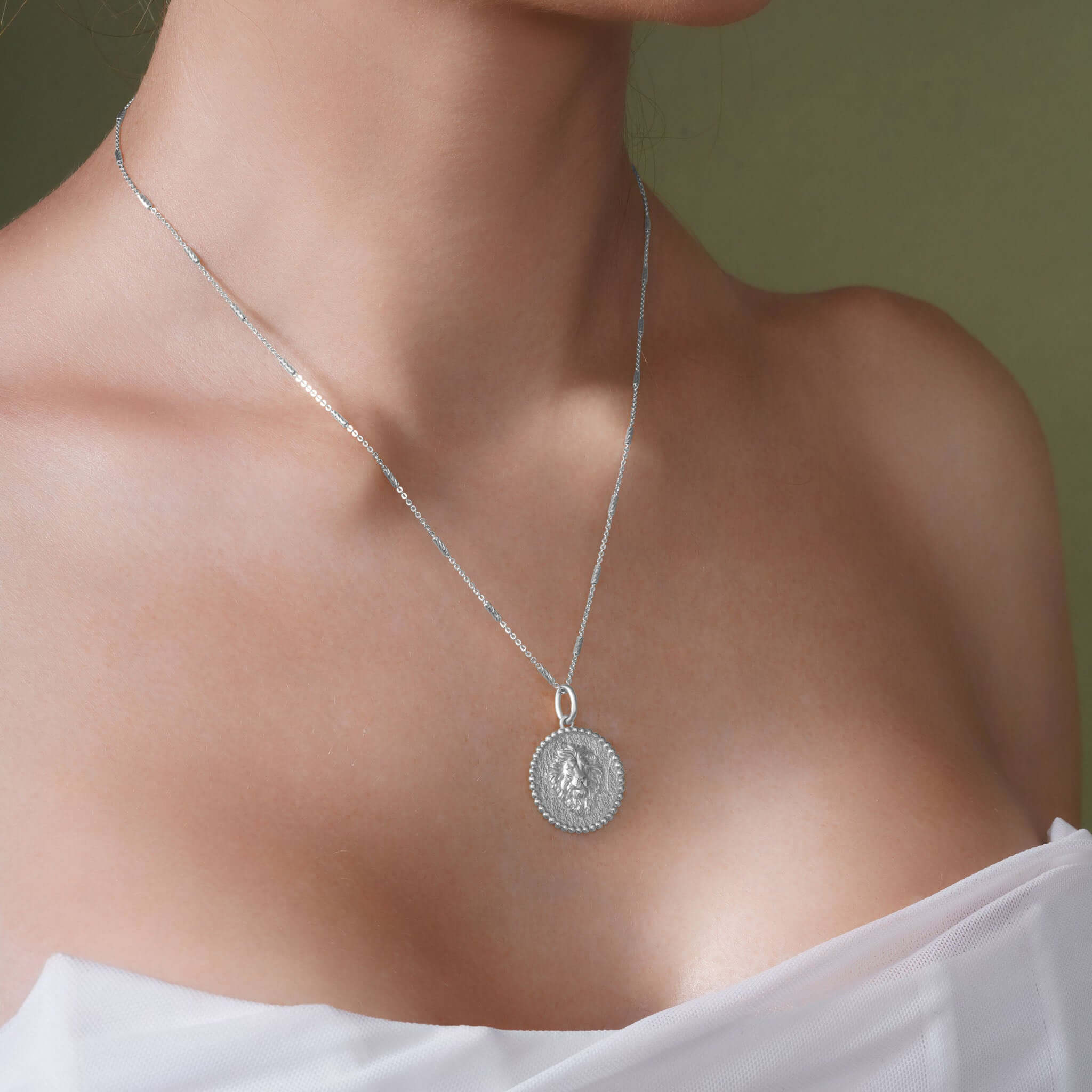 Zodiac Necklace featuring a medallion design on a sleek bar chain, perfect for showcasing your star sign.