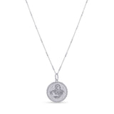 Zodiac Necklace featuring a medallion with zodiac symbol on a sleek bar chain, adjustable from 16 to 18 inches.