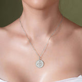 Zodiac Necklace featuring a medallion symbol on a sleek bar chain, perfect for showcasing your star sign.