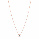 Half Carat Lab Diamond Necklace featuring a bezel-set 0.5 carat lab-grown diamond on a delicate chain.
