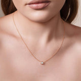 Half Carat Lab Diamond Necklace featuring a bezel-set 0.5 carat lab-grown diamond on a delicate chain.