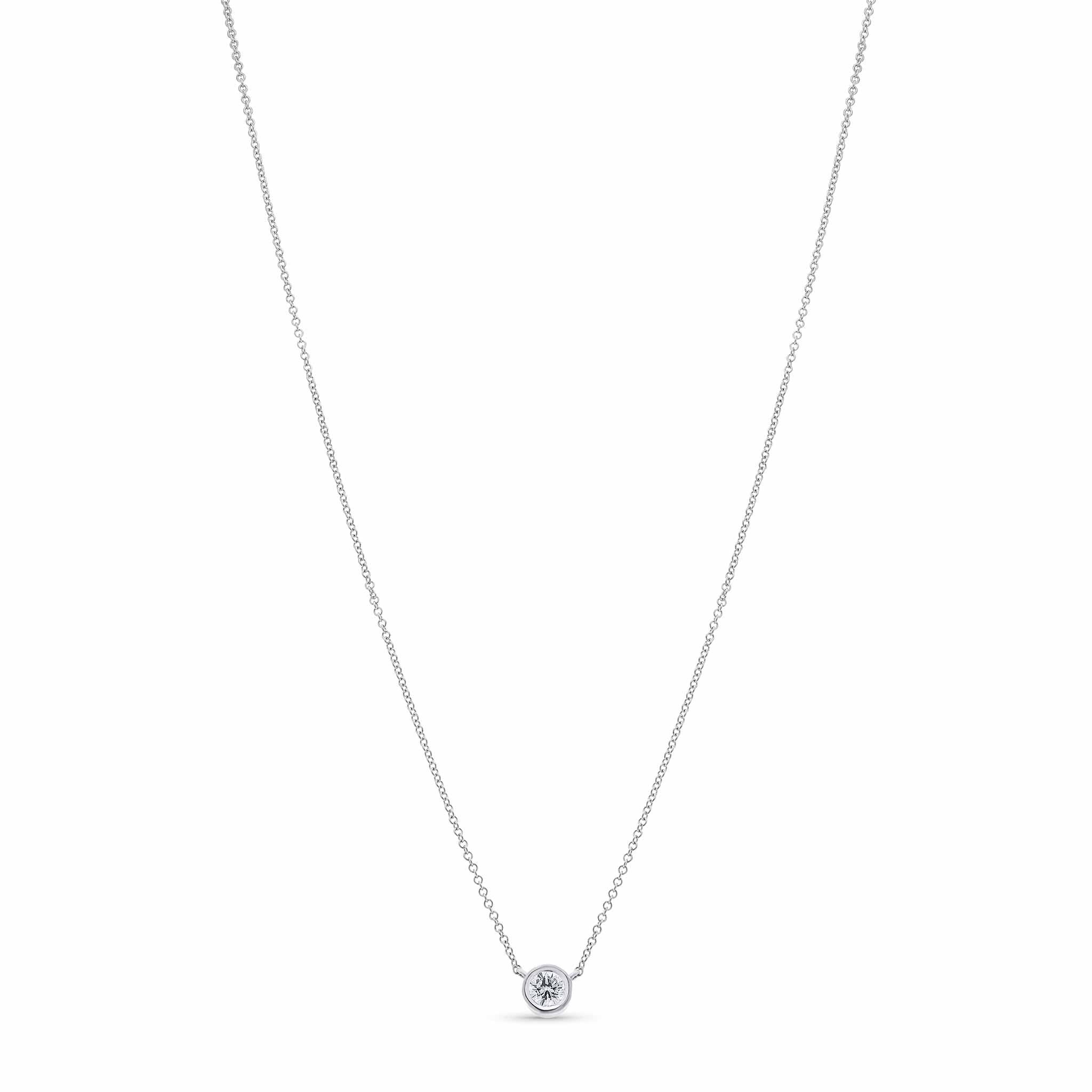 Half Carat Lab Diamond Necklace showcasing a 0.5 carat lab-grown diamond on a delicate chain.