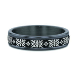 5mm Tantalum Ornate Pattern Wedding Band