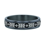 5mm Tantalum Ornate Pattern Wedding Band