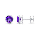 1.00ct. Amethyst Studs